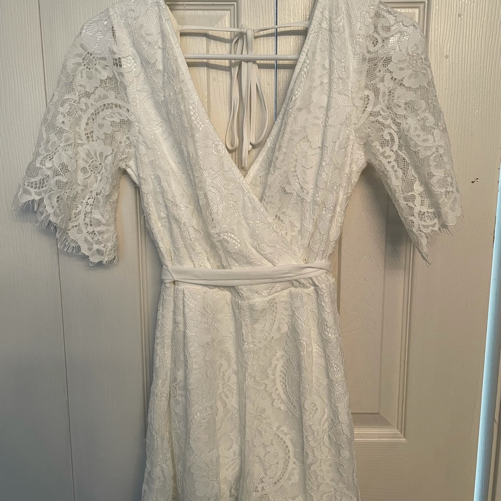 White Lace Romper